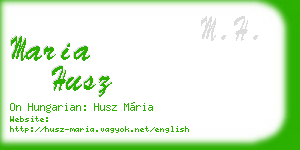 maria husz business card